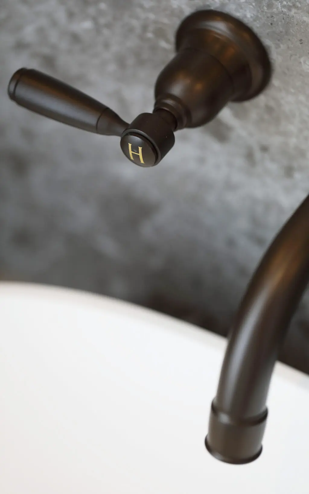 Samuel Heath Fairfield wall mounted tap in City Bronze