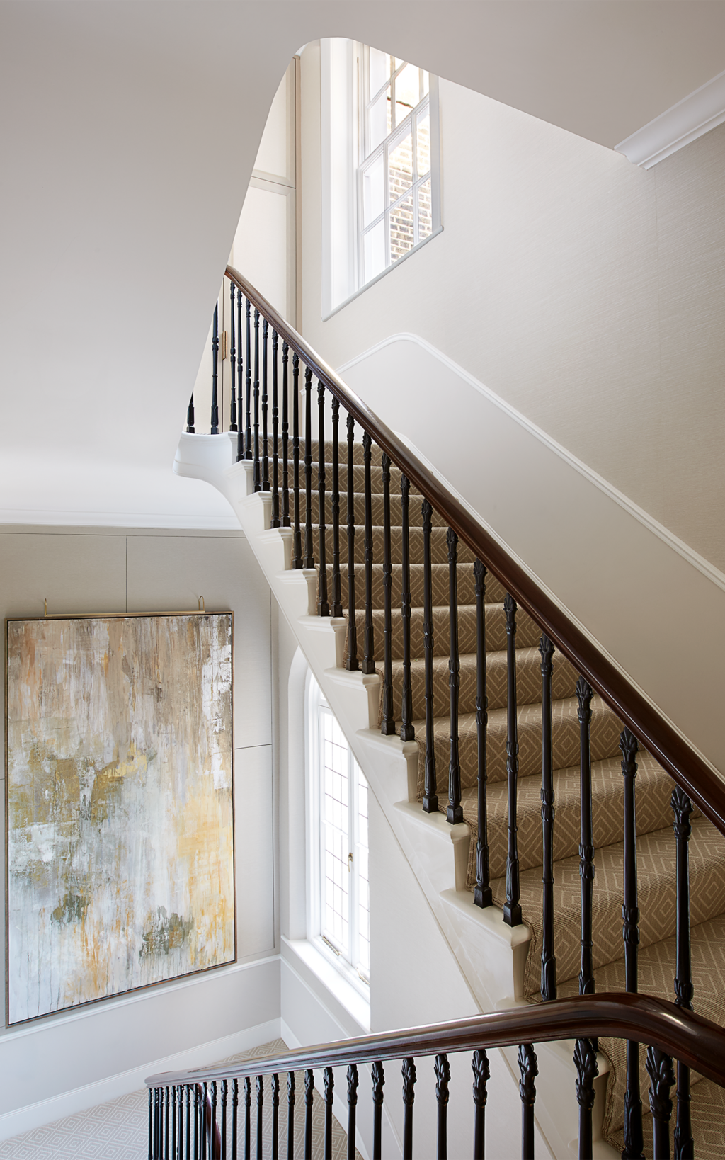 stairwell and artwork