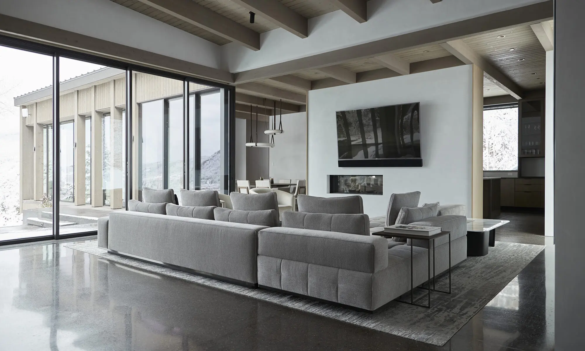 Open plan living room design