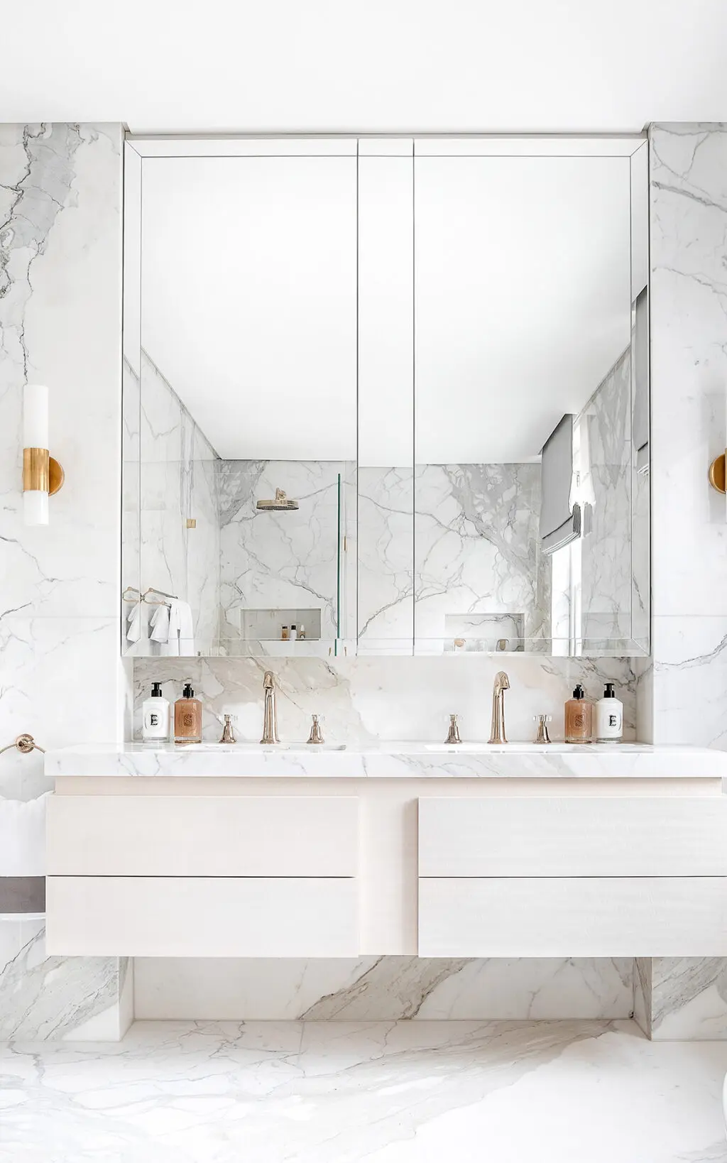 white his and hers bathroom