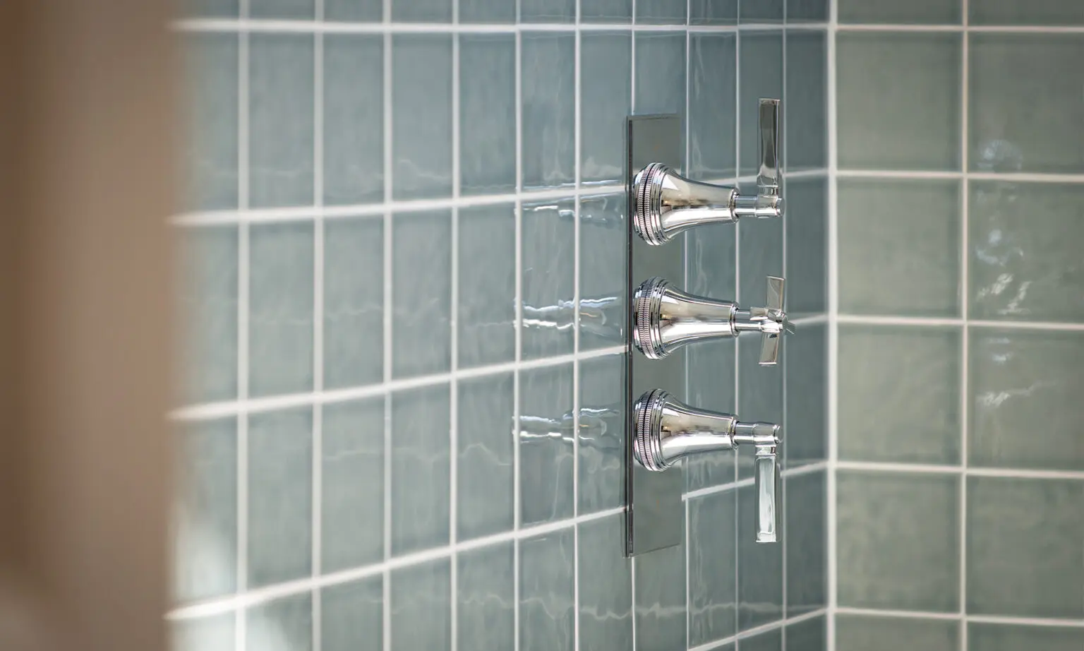 Chrome Samuel Heath shower controls