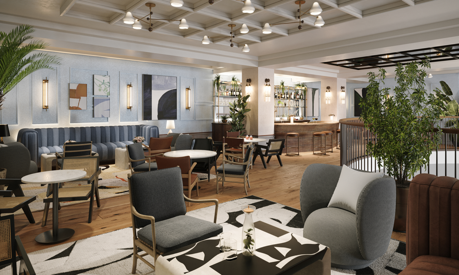 open plan cafe area
