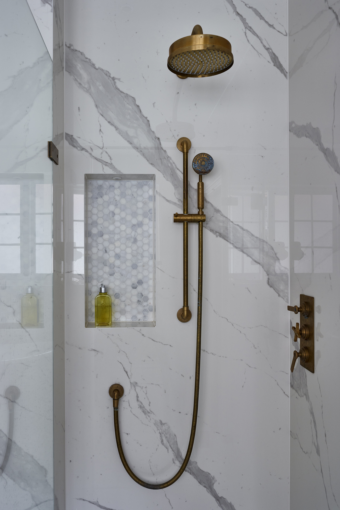 Fox Interior Design Samuel Heath Landmark Shower in Urban Brass
