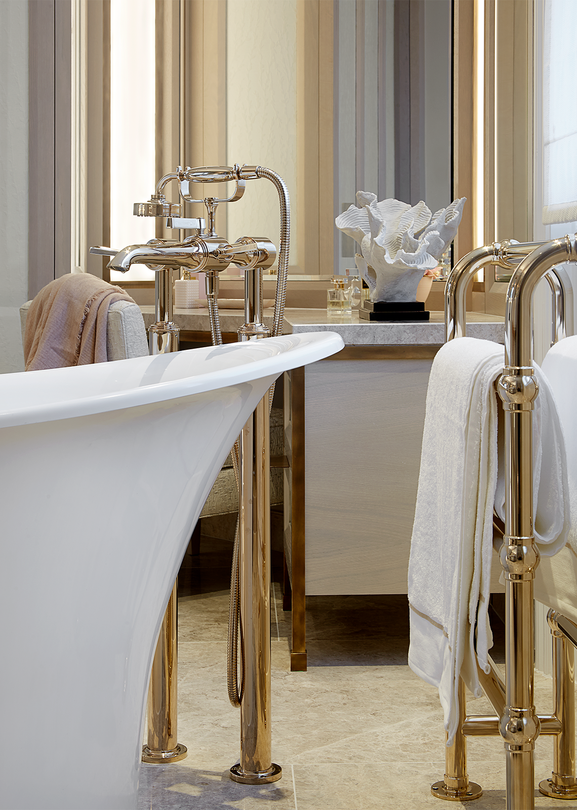 free standing Samuel heath brass bath filler