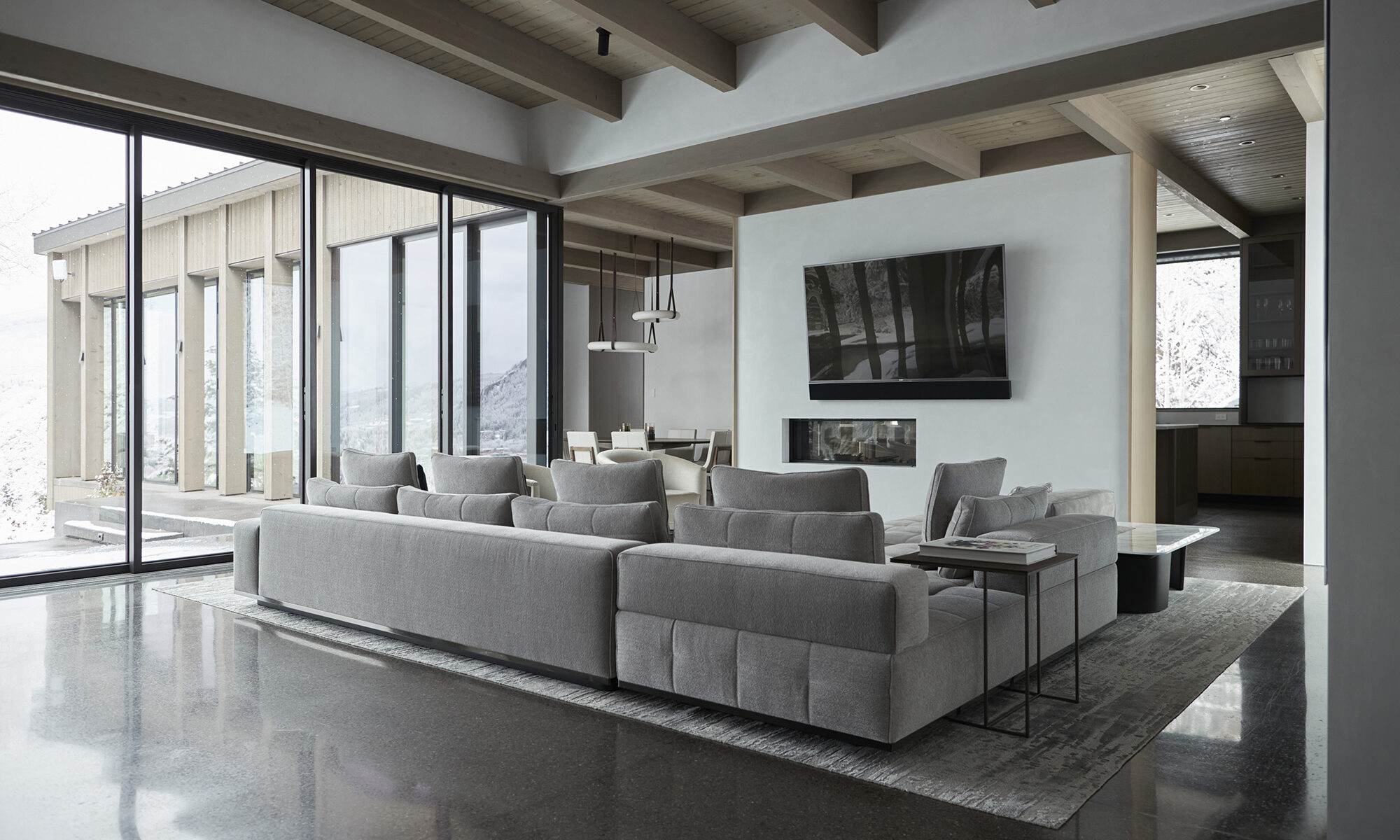 Open plan living room design