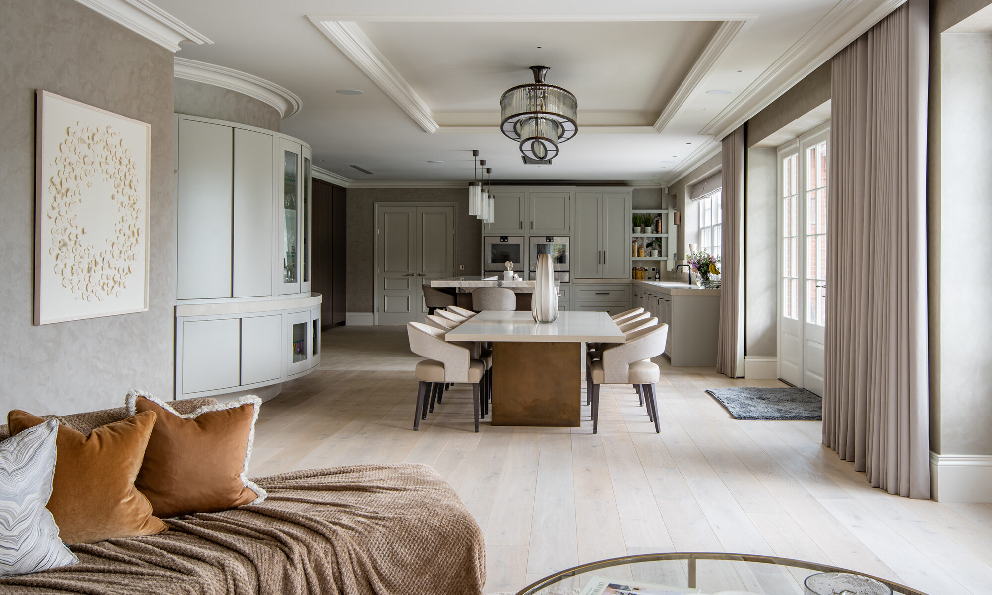 SGS Interiors Georgian style home with Samuel Heath kitchen area