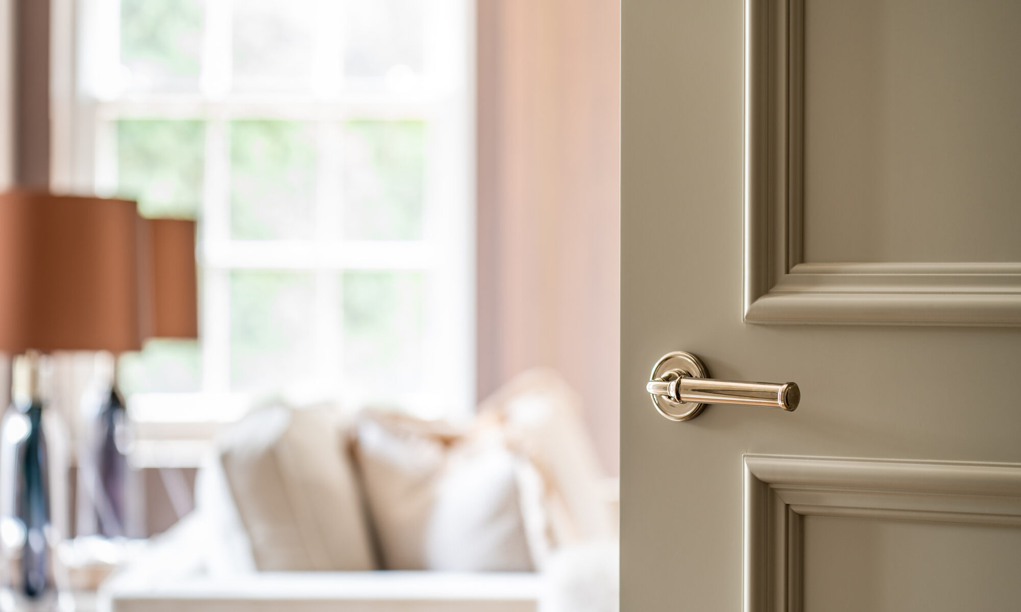 SGS Interiors Georgian style home with Samuel Heath Coniston door lever in polished nickel