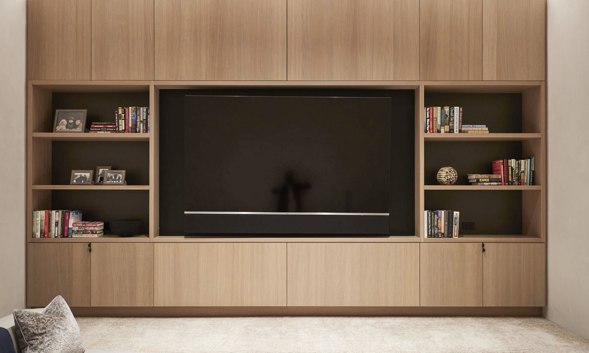 Media room in Colorado home